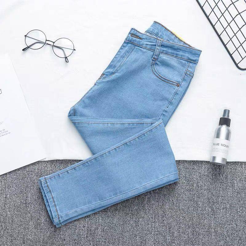 Dam Jeans – Hög Midja – Slim Fit – Stretch Denim – Hellång – Femficks Design