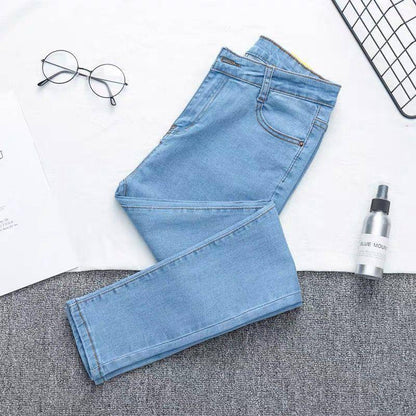 Dam Jeans – Hög Midja – Slim Fit – Stretch Denim – Hellång – Femficks Design