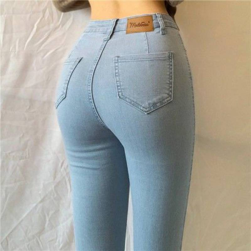 Dam Jeans – Hög Midja – Slim Fit – Stretch Denim – Hellång – Femficks Design