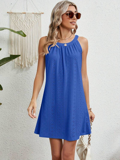 Damklänning Strand – Axelbandslös – A-linje – Öglemönstrad – Luftig Passform