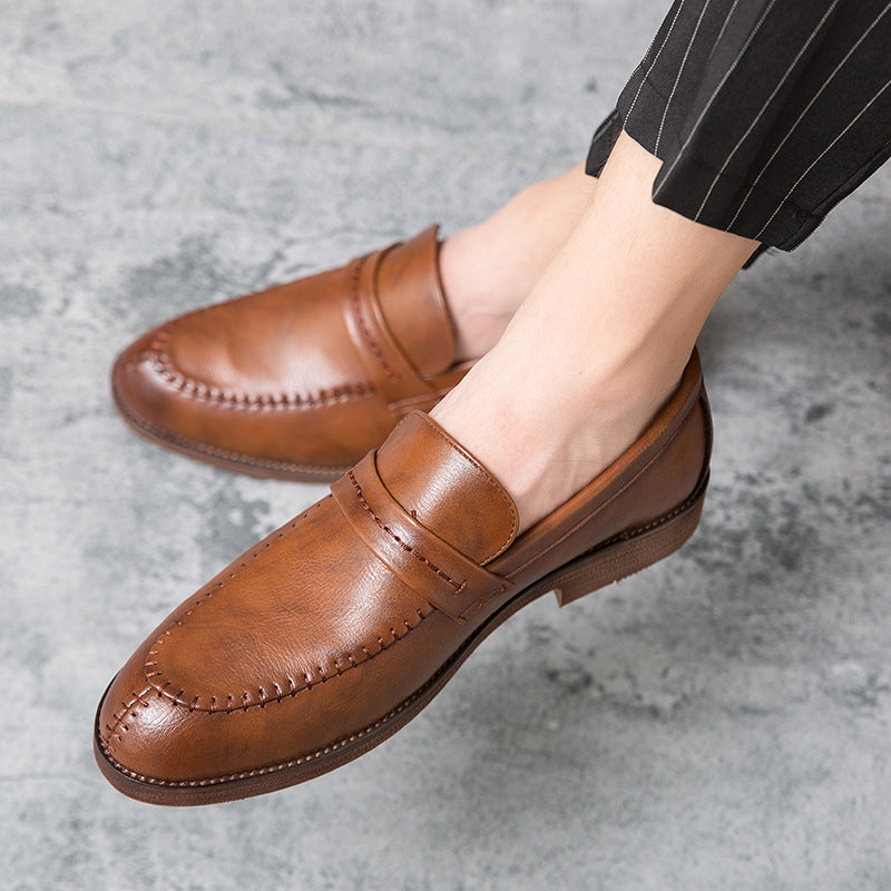 Herrloafers – Äkta Läder – Slip-On – Klassisk Pennyrem – Bekväm Passform