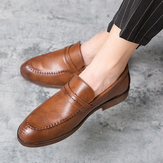 Herrloafers – Äkta Läder – Slip-On – Klassisk Pennyrem – Bekväm Passform