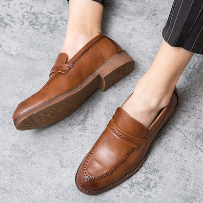 Herrloafers – Äkta Läder – Slip-On – Klassisk Pennyrem – Bekväm Passform