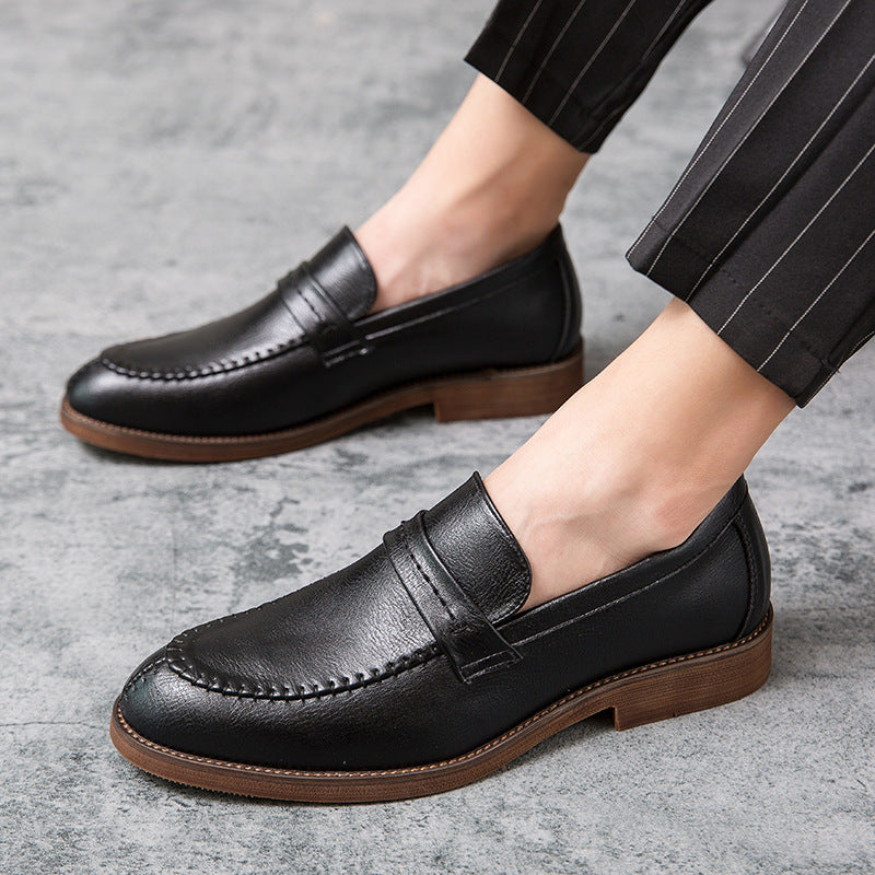 Herrloafers – Äkta Läder – Slip-On – Klassisk Pennyrem – Bekväm Passform