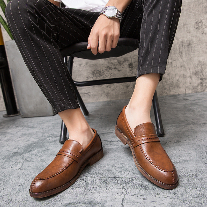 Herrloafers – Äkta Läder – Slip-On – Klassisk Pennyrem – Bekväm Passform