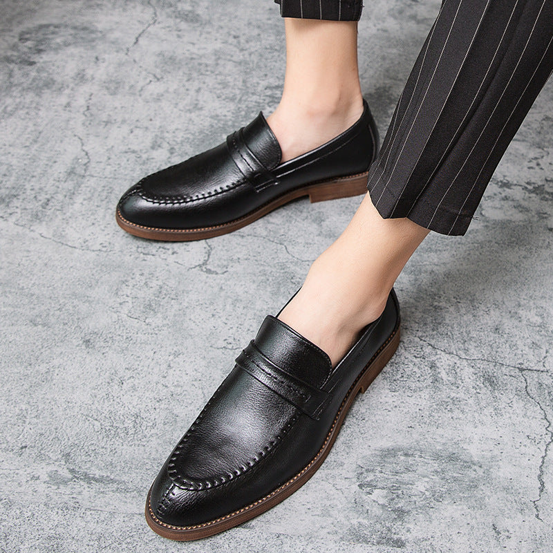 Herrloafers – Äkta Läder – Slip-On – Klassisk Pennyrem – Bekväm Passform