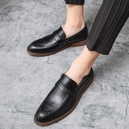 Herrloafers – Äkta Läder – Slip-On – Klassisk Pennyrem – Bekväm Passform