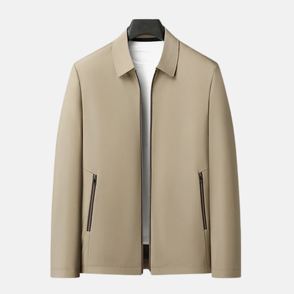 Herr Blazer - Vävt Tyg - Regular Fit - Midjelång - Spetskrage - Dragkedja