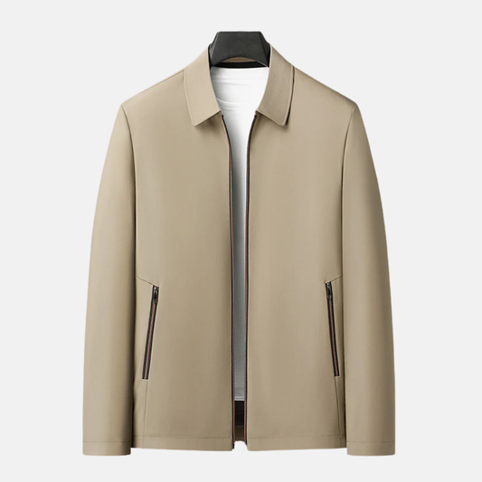 Herr Blazer - Vävt Tyg - Regular Fit - Midjelång - Spetskrage - Dragkedja