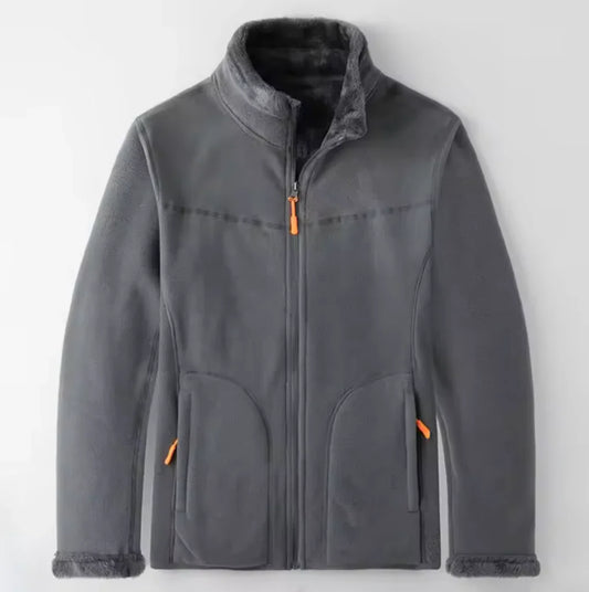 Herrjacka – Fleeceyta – Mjuk Fodring – Full Zip – Ståkrage – Regular Fit