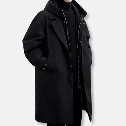 Herr Parkas Rock – Oversize Passform – Huva – Vattentålig – Lagerlös Design