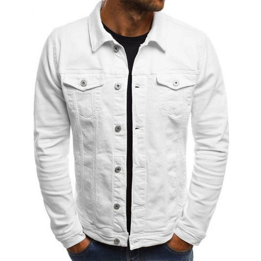 Herrjeansjacka – Regular Fit – Knäppning fram – Bröstfickor – Klassisk design