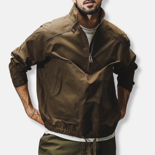 Herrjacka Utomhus – Vind- och Vattenavvisande – Avslappnad Passform – Funktionell Stil