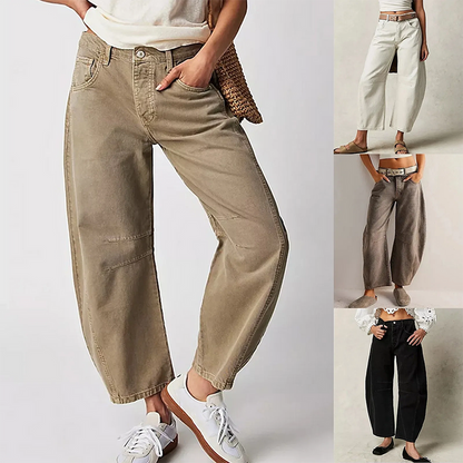 Damjeans - Vida Ben - Oversized Passform - Klassisk Femficksdesign - Fullängd