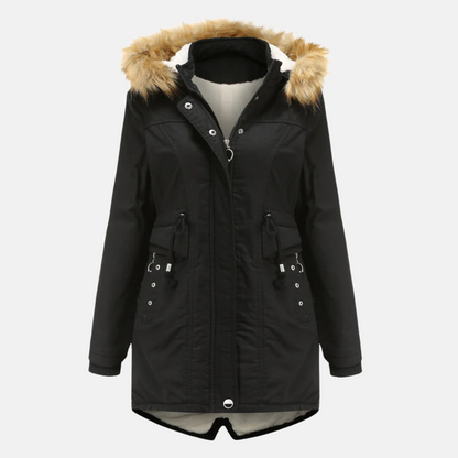 Damparka – Vadderad Isolering – Avtagbar Fuskpäls – Dragsko i Midjan – Muddar