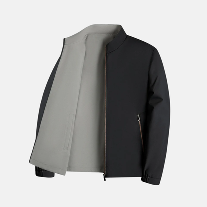 Herr bBomberjacka – Normal Passform – Vindtät – Ståkrage – Dragkedja – Fodrad Insida