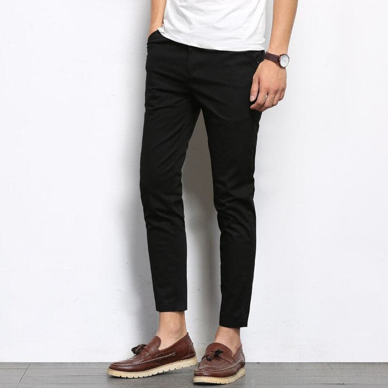 Herr Chinos - Slim Fit - Stilren Design - Ankellängd - Bekväma & Eleganta