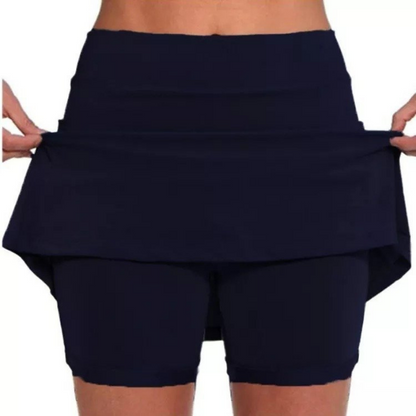 Dam Skort - Stretchig och Andningsbar - Bred Resår - Perfekt för Sport & Träning
