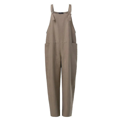 Damjumpsuit - Overall med justerbara remmar - Avslappnad passform - Avslappnad stil