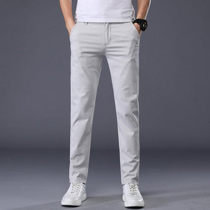 Herr Chinos - Slim Fit - Bomull med Stretch - Klassisk Design - Bekväma & Stilrena