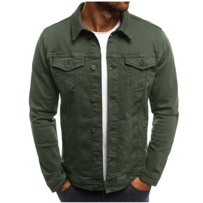 Herrjeansjacka – Regular Fit – Knäppning fram – Bröstfickor – Klassisk design