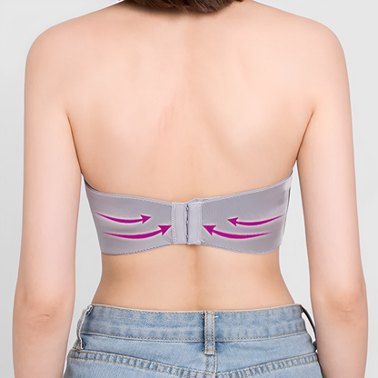 Dam Strapless Bh – Sömlös Siluett – Formpressade Kupor – Halkfri Passform