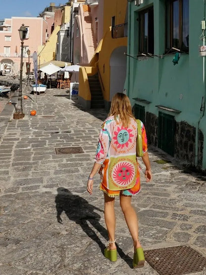 Damset med skjorta och shorts – Avslappnad passform – Lätt bomull – Kortärmad skjorta