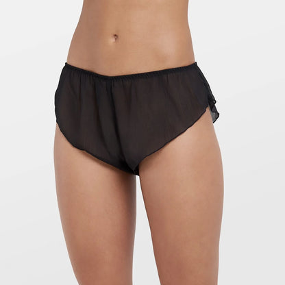 Kvinnors transparenta underklädesset – V-ringad camitopp & matchande shorts – Justerbara axelband