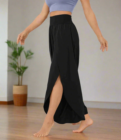 Dam Vida Byxor - Omlott Design - Hög Midja - Elastisk Komfort - Bohemisk Stil
