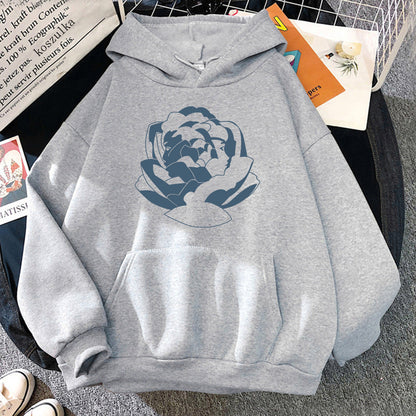 Herr Hoodie – Oversized Passform – Bomullsblandning – Grafiskt Tryck – Streetwear