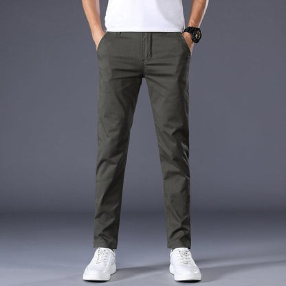 Herr Chinos - Slim Fit - Bomull med Stretch - Klassisk Design - Bekväma & Stilrena