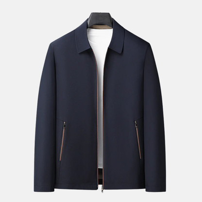 Herr Blazer - Vävt Tyg - Regular Fit - Midjelång - Spetskrage - Dragkedja