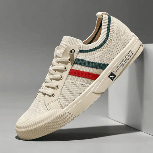 Herr Sneakers – Stickad Ovandel – Låg Modell – Sportig och Bekväm Passform