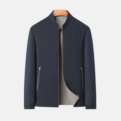 Herr bBomberjacka – Normal Passform – Vindtät – Ståkrage – Dragkedja – Fodrad Insida