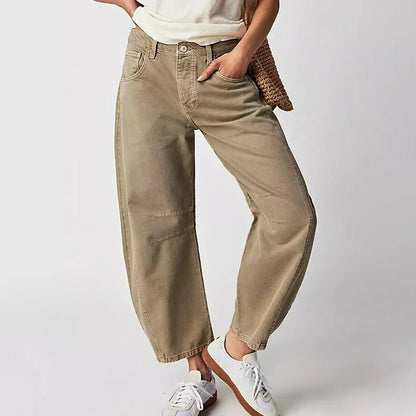 Damjeans - Vida Ben - Oversized Passform - Klassisk Femficksdesign - Fullängd