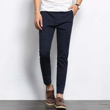 Herr Chinos - Slim Fit - Stilren Design - Ankellängd - Bekväma & Eleganta