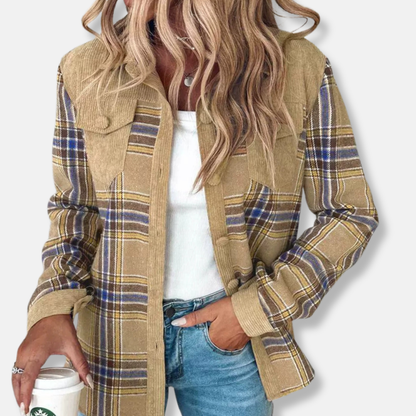 Damjacka – Oversized Passform – Manchester – Knäppning – Mönster på ärmen