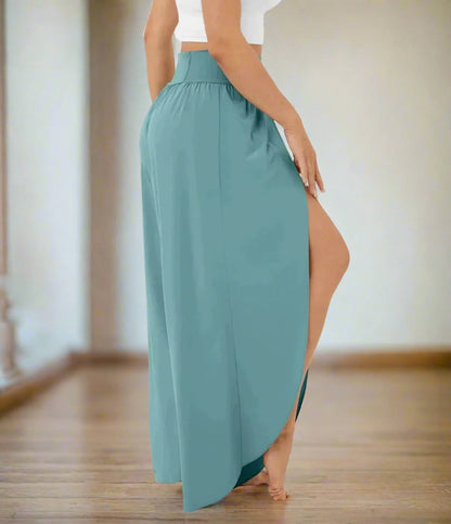 Dam Vida Byxor - Omlott Design - Hög Midja - Elastisk Komfort - Bohemisk Stil