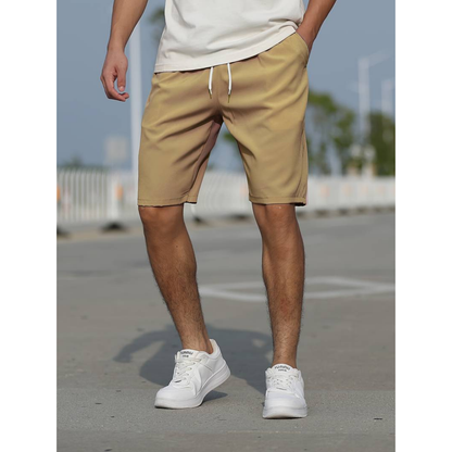 Herrshorts – Avslappnad Passform – Andningsbart Tyg – Dragsko – Sidofickor