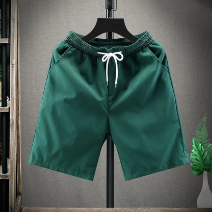 Herrshorts – Avslappnad Passform – Andningsbart Tyg – Dragsko – Sidofickor