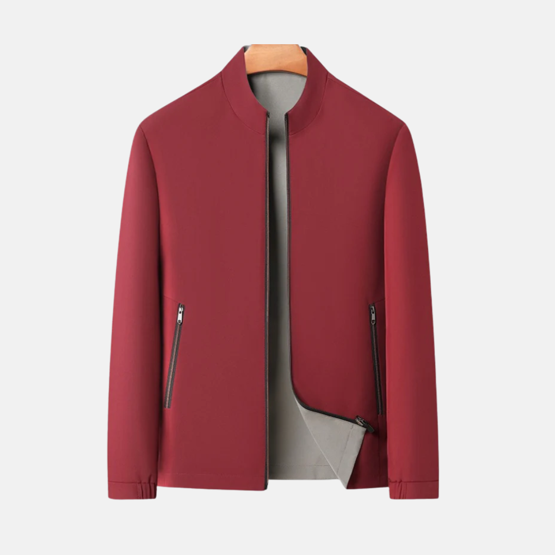 Herr bBomberjacka – Normal Passform – Vindtät – Ståkrage – Dragkedja – Fodrad Insida