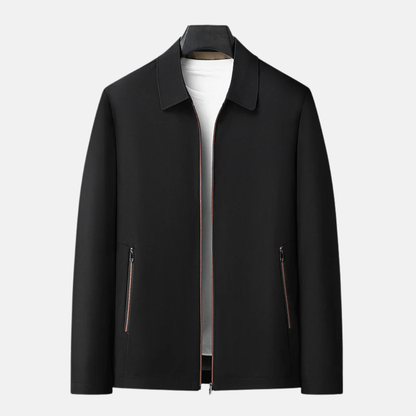 Herr Blazer - Vävt Tyg - Regular Fit - Midjelång - Spetskrage - Dragkedja