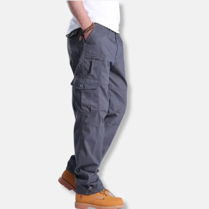 Herr Cargobyxa – Avslappnad Passform – Rak Modell – Bomullsblandning – Flerfickor