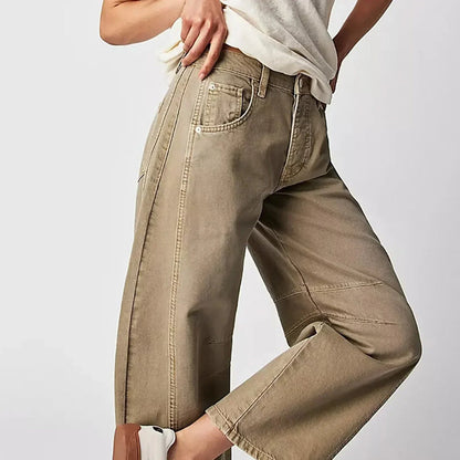 Damjeans - Vida Ben - Oversized Passform - Klassisk Femficksdesign - Fullängd