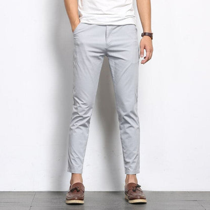 Herr Chinos - Slim Fit - Stilren Design - Ankellängd - Bekväma & Eleganta