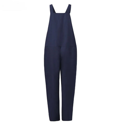 Damjumpsuit - Overall med justerbara remmar - Avslappnad passform - Avslappnad stil