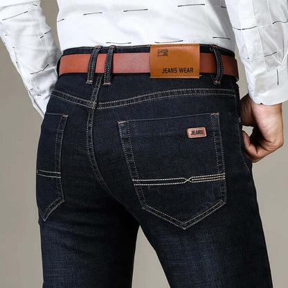 Herrjeans – Slim Fit Stretchdenim – Klassisk Design – Fullängd Smart Casual