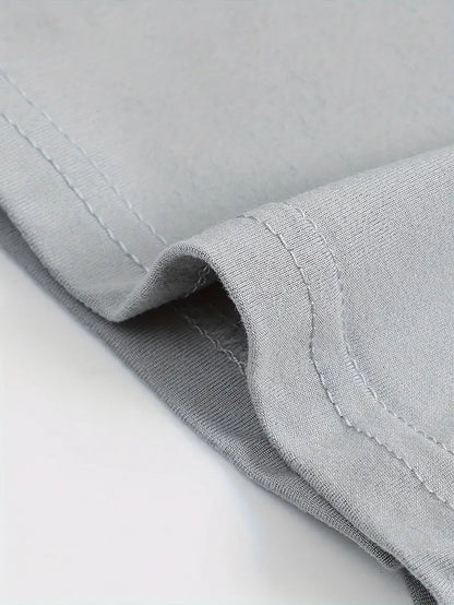 Herr T-shirt - Färgblock Design - Regular Fit - Kortärmad - Rund Hals