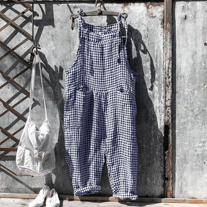Dam Jumpsuit – Avslappnad Passform – Vida Ben – Axelband – Naturliga Fibrer