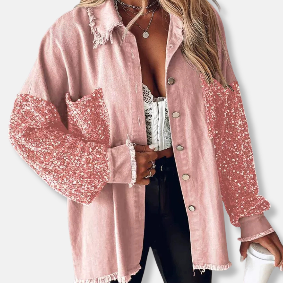 Damjacka – Oversized Passform – Manchester – Knäppning – Mönster på ärmen